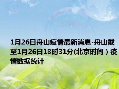 舟山疫情最新消息，实时更新与观点分析